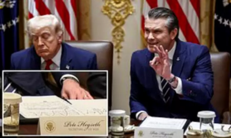 Hegseth's Mysterious Doodle Sparks Intrigue Amid Fiery Iran War Speech