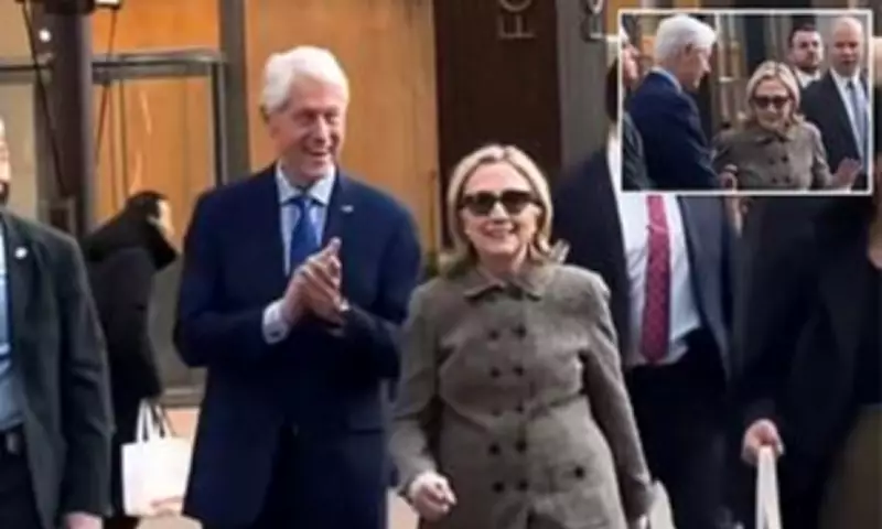 Hillary Clinton Scolds Bill After He Pushes Her Toward Traffic in Manhattan