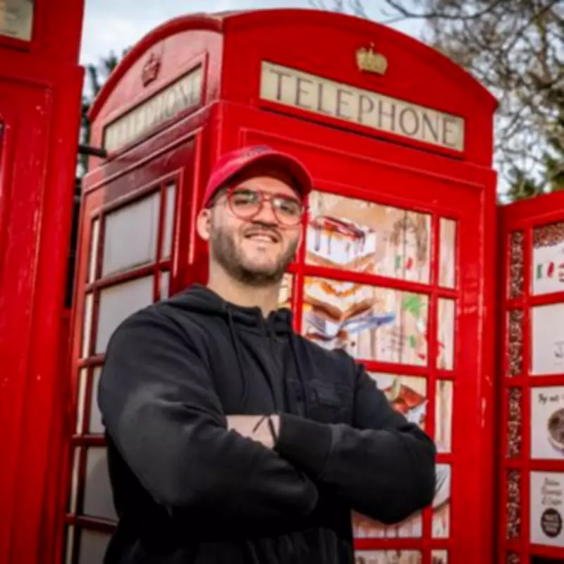 Italian Entrepreneur Transforms London Phone Box into Tiramisu Cafe