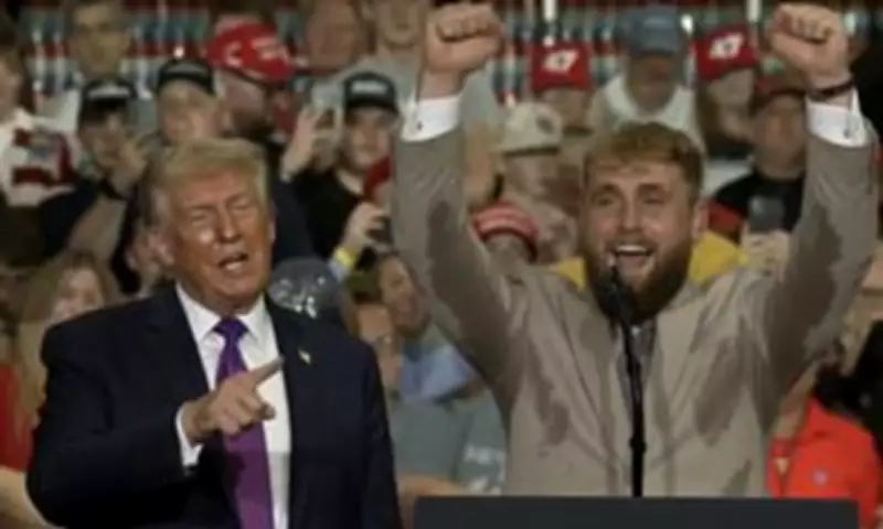 Jake Paul's Sweating Insecurity Exposed at Trump Rally in Kentucky