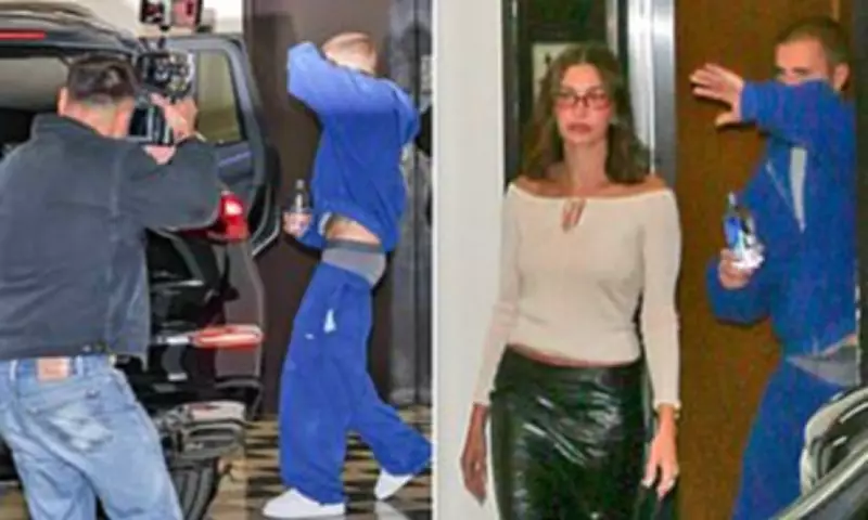 Justin Bieber Throws Water Bottle at Paparazzi After Tense Dinner with Hailey