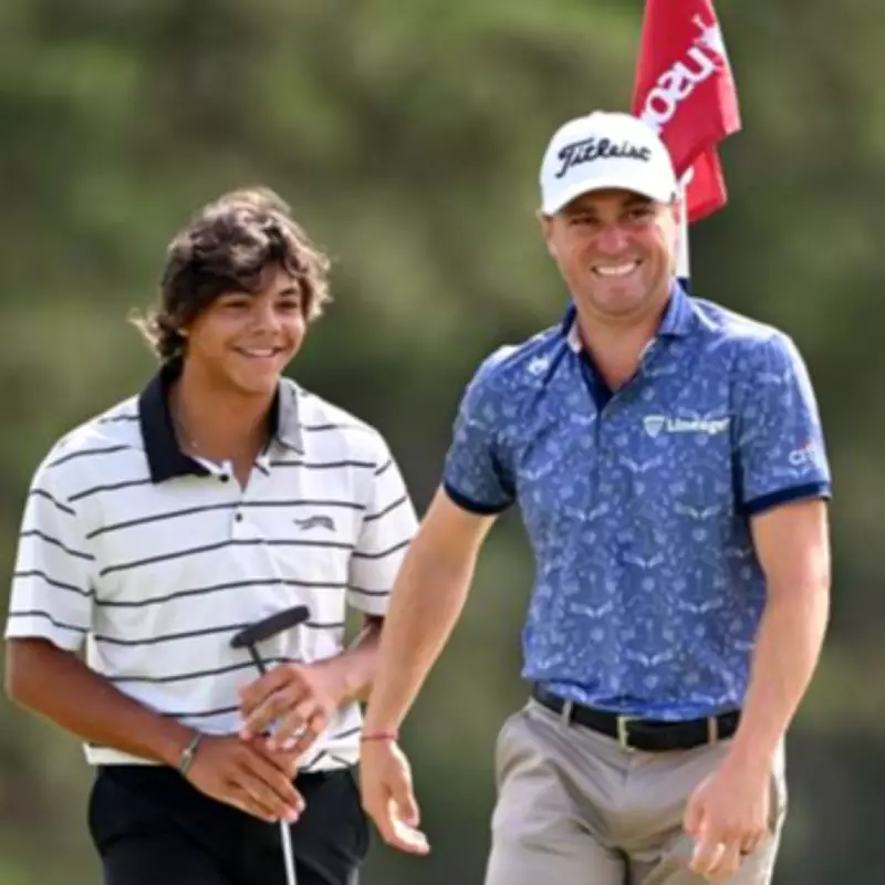 Justin Thomas Jokes Charlie Woods Is 'A Little Punk' But Offers Big Brother Mentorship