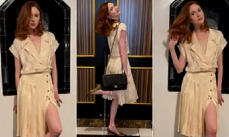 Karen Gillan Shines in Vintage Chanel at Premiere, Honours Family History