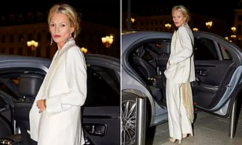 Kate Moss Stuns in Paris Fashion Week Style After Tom Ford Show