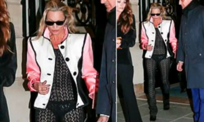 Kate Moss Stuns in Sheer Lace Catsuit in Paris, Reveals Wellness Secrets