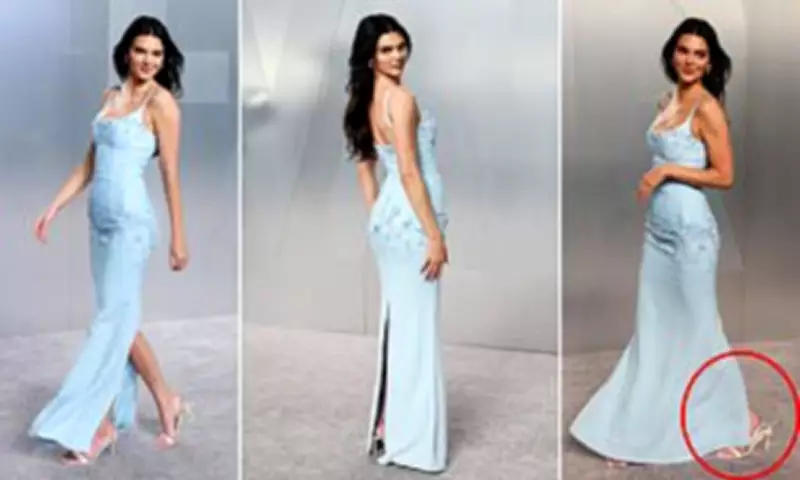 Kendall Jenner's Shoe Malfunction at Vanity Fair Oscar Party