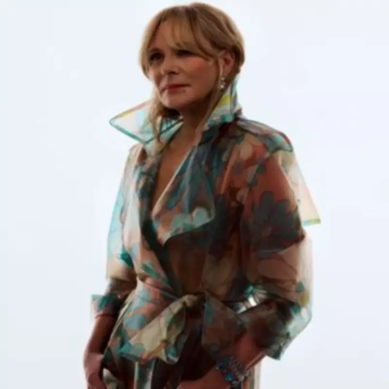 Kim Cattrall Stars in Debenhams X Ashish Spring Collection with Floral Trench Coat