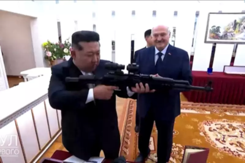 Kim Jong Un Receives Assault Rifle Gift from Belarus Leader Lukashenko