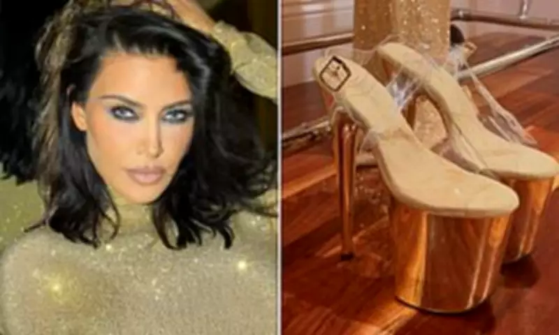 Kim Kardashian's Blue Lenses and Heels Spark Fan Debate at Oscars Party