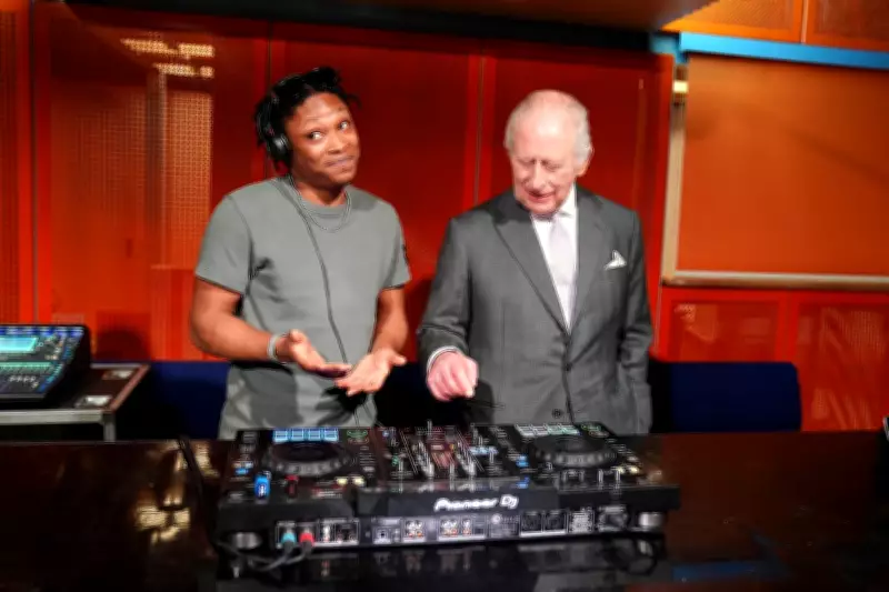 King Charles Tries DJing During Manchester Charity Visit