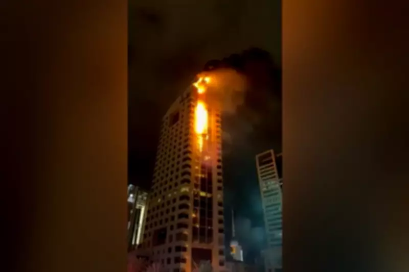 Kuwait City Tower Engulfed in Flames Amid New Iranian Drone Strikes Across Gulf