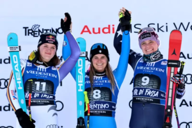 Laura Pirovano Triumphs in Val di Fassa Downhill, Aicher Closes on Vonn