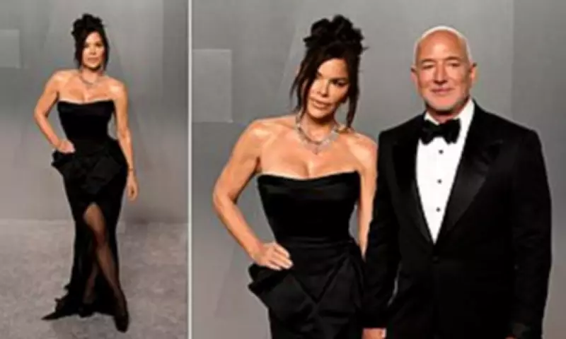 Lauren Sanchez Steals Spotlight from Jeff Bezos at Vanity Fair Oscars Party