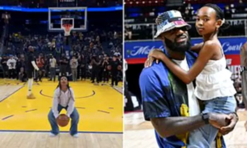 LeBron James' Daughter Zhuri Stuns with Trick Shot at Lakers-Warriors Game