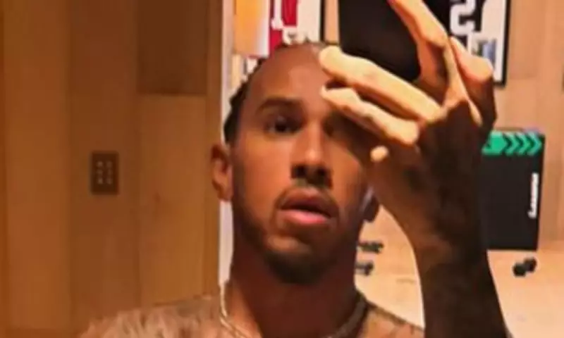 Lewis Hamilton Takes Selfie Cues from Kim Kardashian in Shirtless Instagram Post