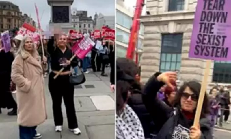 London Protest Clash: Women's Activists Confront Pro-Iran Regime Marchers