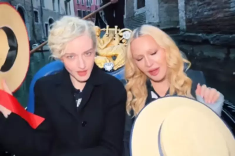 Madonna and Julia Garner Recreate 'Like A Virgin' Gondola Scene in Venice