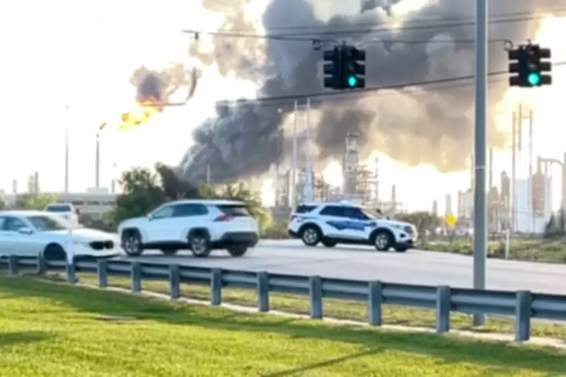 Major Explosion at Texas Oil Refinery Triggers Huge Fire, Residents Ordered to Shelter