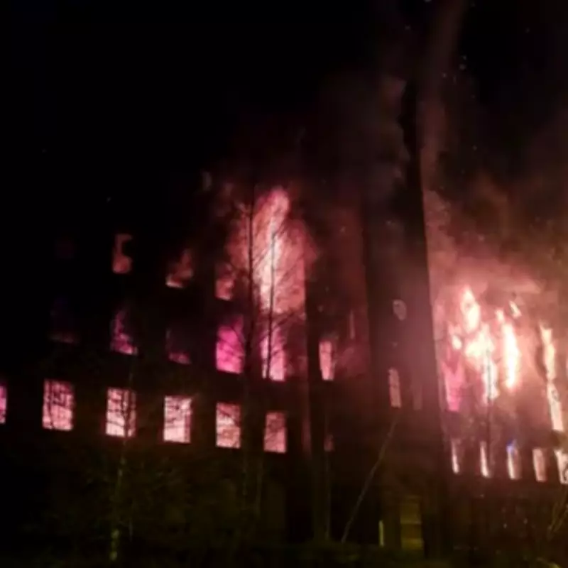 Major Fire Engulfs Historic Grade-II Listed Big Mill in Leek