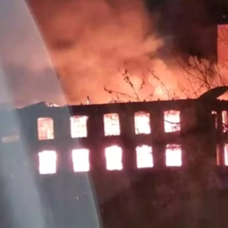Major Fire Engulfs Middleton Mill, Residents Urged to Stay Away