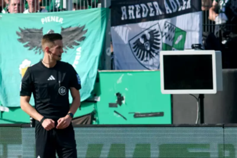 Masked Fan Stages VAR Protest by Unplugging Referee Monitor in German Match
