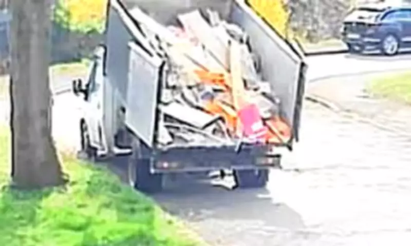 Masked Fly-Tipper Dumps Truckload of Rubbish on Chingford Street