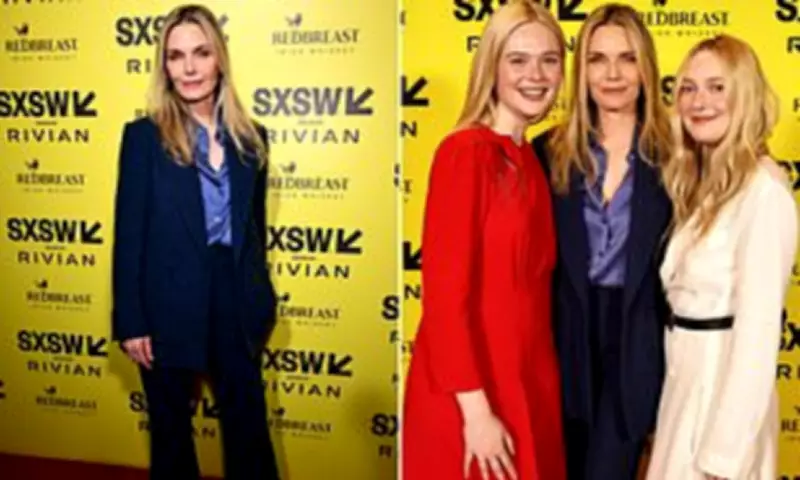 Michelle Pfeiffer Stuns at SXSW Premiere with Fanning Sisters