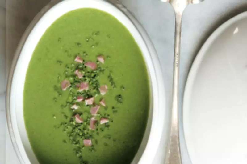 Minty Pea Soup with Ham: A Creamy, Chive-Packed Recipe from Canal House
