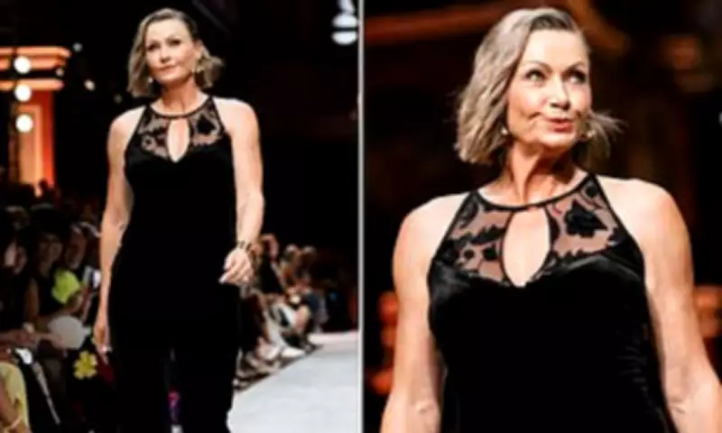 Nicky Buckley Defies Age at Melbourne Fashion Festival with Stunning Runway Appearance