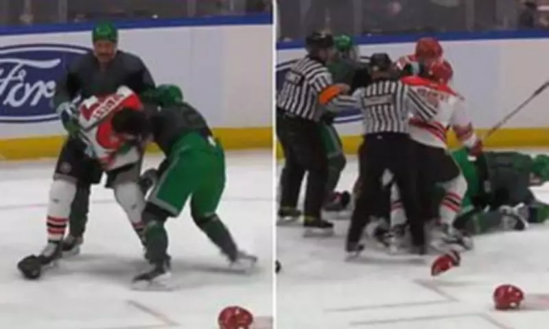 NYPD vs FDNY Charity Hockey Game Erupts in Violent On-Ice Brawl
