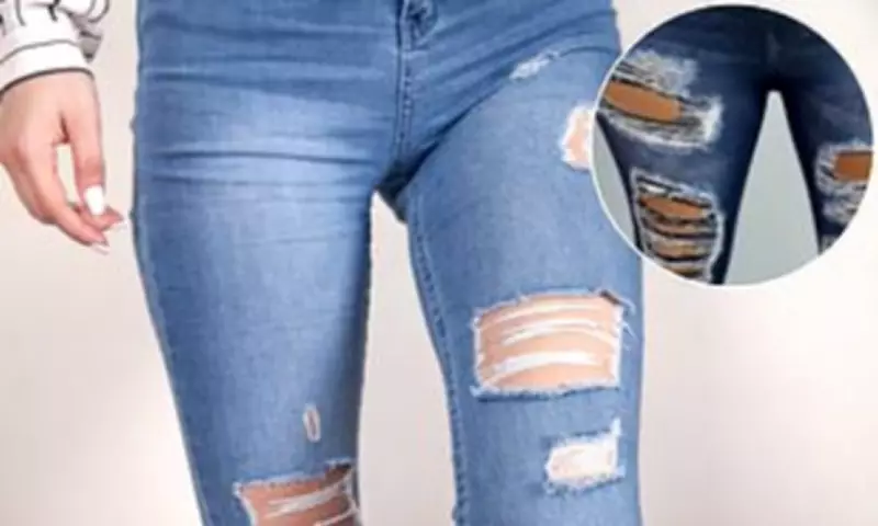 Online Shopper's $30 Jeans Turn Out to Be Printed Fabric with Fake Knees