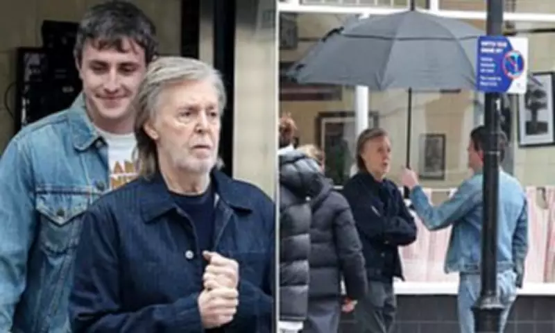 Paul Mescal Meets Sir Paul McCartney at London Cafe During Beatles Film Shoot