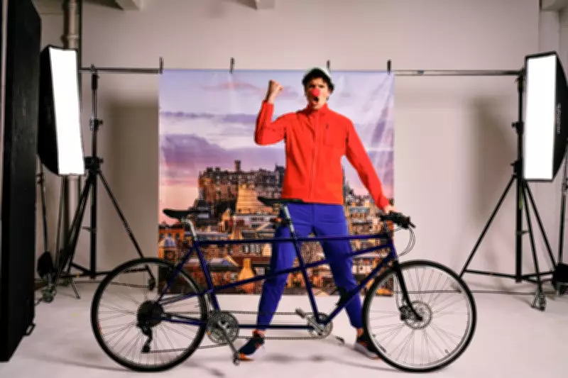 Prince William Joins Greg James on Comic Relief Tandem Bike Challenge