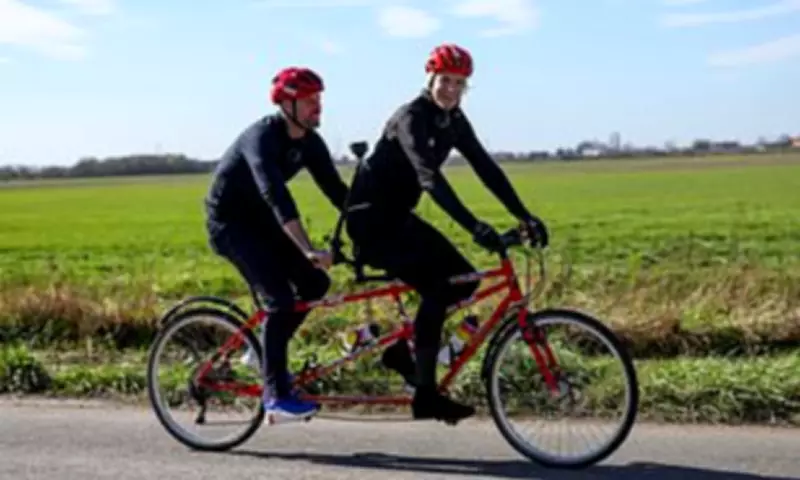 Prince William Surprises BBC DJ Greg James with Tandem Bike Ride for Comic Relief