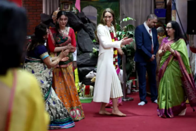 Princess of Wales Dances with Hindu Worshippers in Leicester Temple Visit