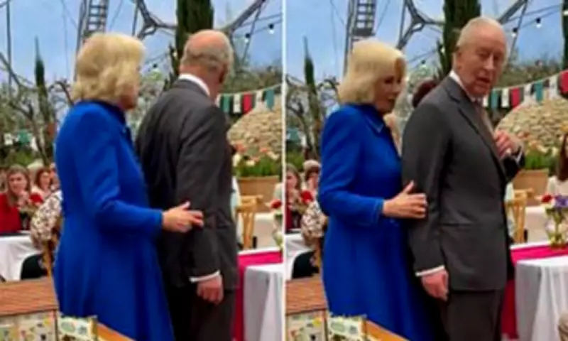 Queen Camilla's Playful Nudge for King Charles Delights Royal Fans at Eden Project