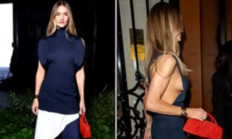 Rosie Huntington-Whiteley Stuns in Risqué ALAÏA Dress at Paris Fashion Week