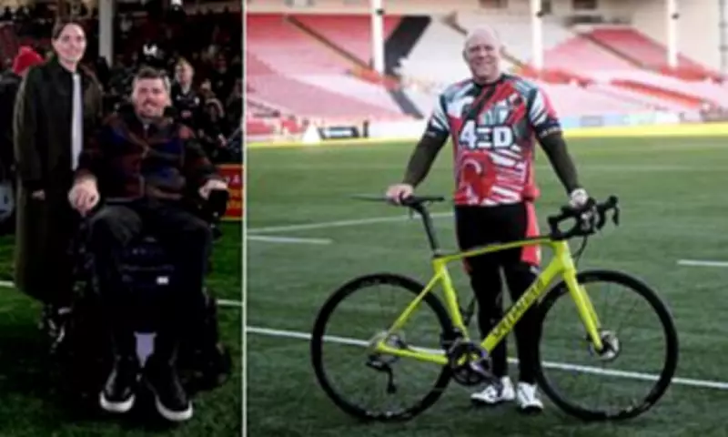 Rugby Legends Mike Tindall and Martin Johnson Cycle for MND Charity