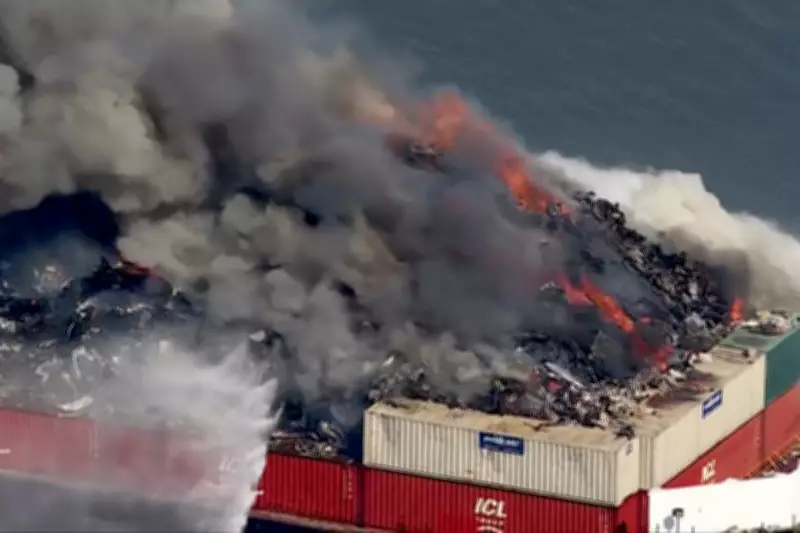 Scrap Metal Barge Engulfed in Major Fire on Delaware Bay, Investigation Underway