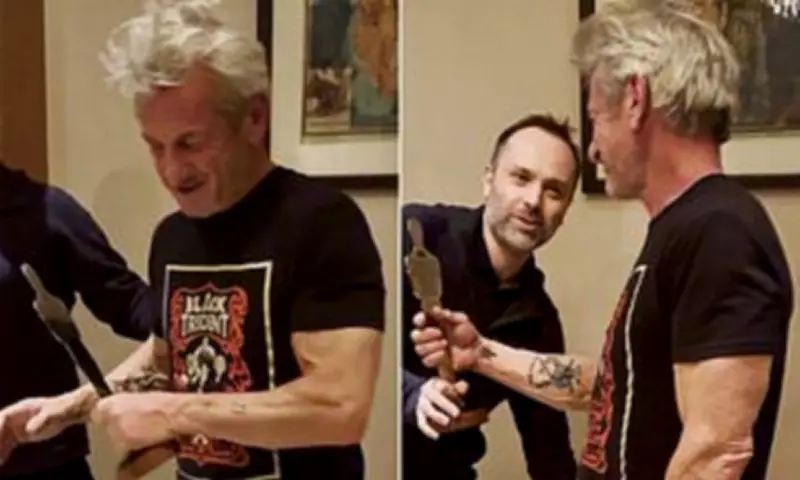 Sean Penn Receives Unique 'Iron Oscar' in Ukraine After Missing Academy Awards