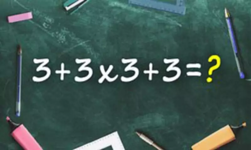 Simple Math Puzzle Stumps Social Media: Can You Solve 3+3x3+3?