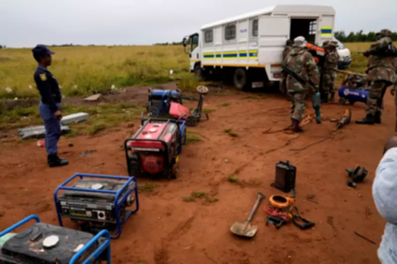 South African Military Dismantles Illegal Gold Mining Operations Near Johannesburg
