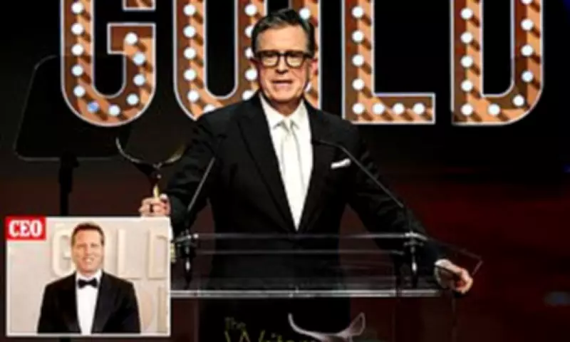 Stephen Colbert Mocks Paramount Over Cancellation at Writers Guild Awards