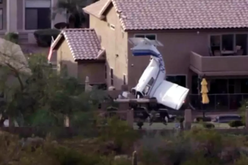 Three Injured as Small Plane Crashes into Phoenix Backyard Homes