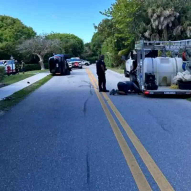 Tiger Woods Arrested for DUI After Florida Car Crash, Photo Shows Aftermath