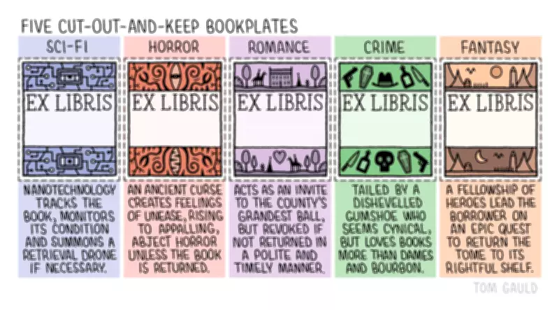 Tom Gauld's Whimsical Bookplates for Every Literary Genre
