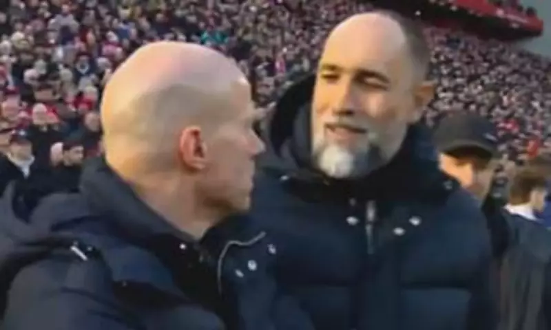 Tottenham Boss Tudor's Awkward Handshake Gaffe with Staffer Mistaken for Slot