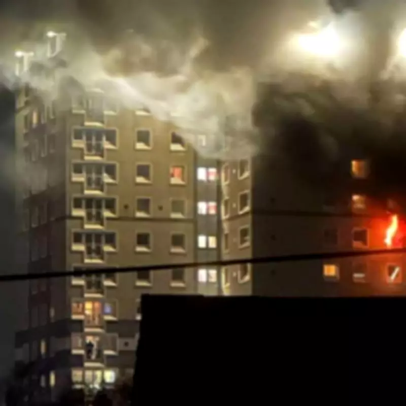 Tragic Death in Motherwell as Man Falls from Burning Tower Block