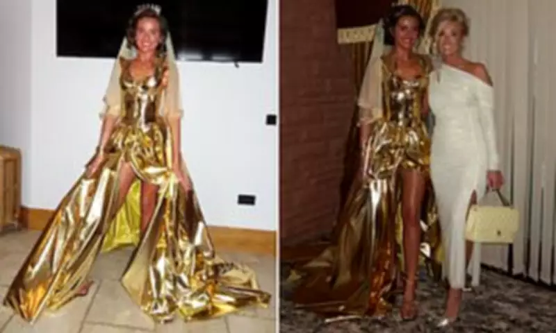 Venezuela Fury's Golden Hen Do: Designer Reveals Custom Gown Details