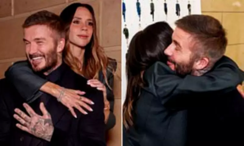 Victoria Beckham Shares Loved-Up Moments with David After Paris Fashion Week Show